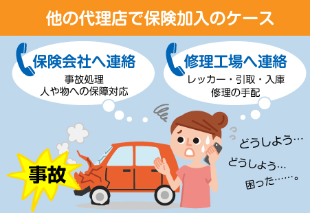 他の代理店で保険加入のケース